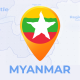 Myanmar Map - Republic of the Union of Myanmar Travel Map - VideoHive Item for Sale