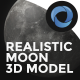Realistic Moon 3D Model - 3DOcean Item for Sale