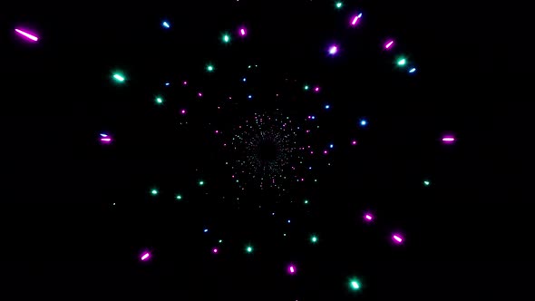 Glittering Neon Particles Overlay Effect