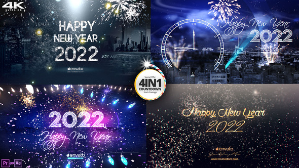New Year Eve Countdown 4in1 4K