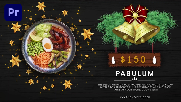 Merry Christmas Menu Restaurant Promo Mogrt