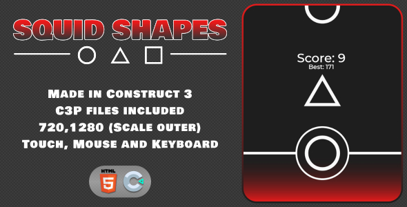 Squid Shapes - HTML5 Casual game