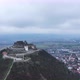 Stunning Aerial View of the Medieval Stone Fortress of Deva on a Cloudy Day - VideoHive Item for Sale