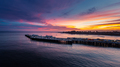 Santa Cruz Wharf Pier Aerial View at Sunset, California - PhotoDune Item for Sale