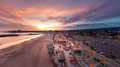Santa Cruz Boardwalk Aerial View at Sunset, California - PhotoDune Item for Sale