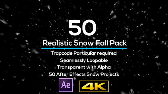 50 Realistic Snow Falls Projects Pack