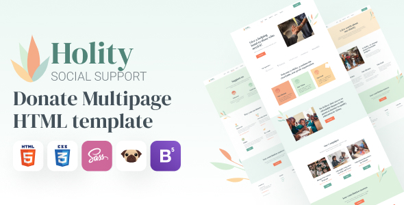 Holity - HTML5 Donate Website Template Bootstrap 5 Design