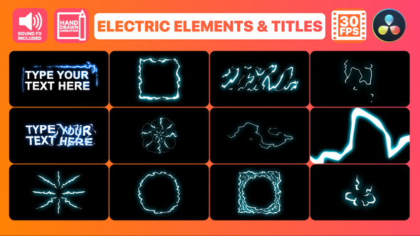 Electric Elements And Titles | DaVinci Resolve