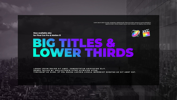 Corporate Big Titles I FCPX & Motion