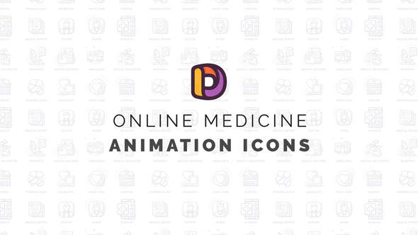 Online medicine - Animation Icons