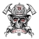 Fireman Skull Emblem in Helmet - GraphicRiver Item for Sale