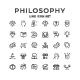 Set Line Icons of Philosophy - GraphicRiver Item for Sale