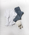 top view of flat lay clothes and accessories - PhotoDune Item for Sale