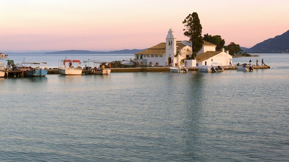 Time Lapse: Vlacherna Church Before Sunset, Corfu