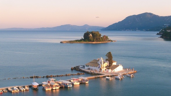 Time Lapse: Aerial View Of Church Before Sunset