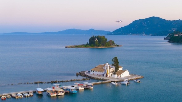 Time Lapse: Aerial View Of Church Before Sunset 2