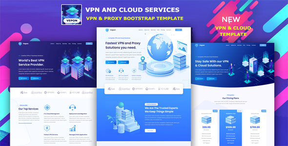 Vepon - VPN & Cloud Services Bootstrap Template