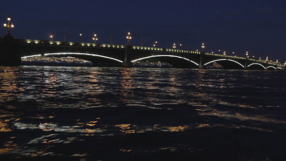 The Troitsky bridge in Saint Petersburg