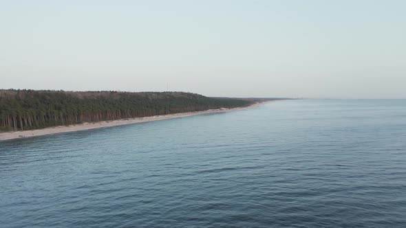 AERIAL: The Dutchman's Cap near Pine Forest in Karkle on a Lovely Spring Evening