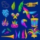 Carnival Party Set of Celebration Icons Objects - GraphicRiver Item for Sale