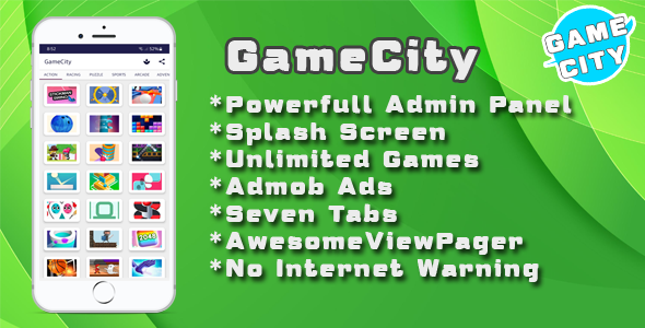 GameCity - Webview HTML5 Games App