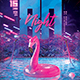 80s Night Flyer Retrowave Pool Party Template - GraphicRiver Item for Sale