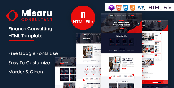 Misaru - Finance Consulting HTML Template