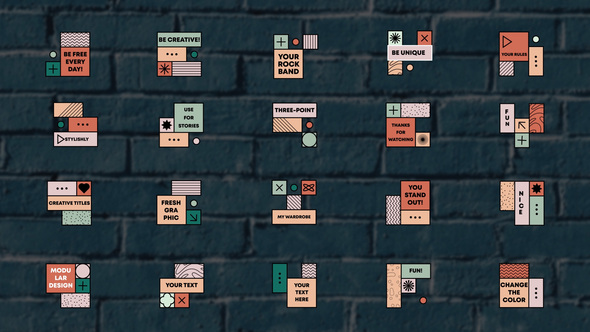 Square Titles || After Effects alt