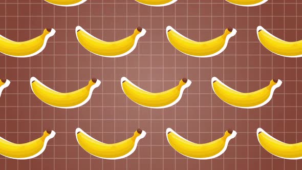 Bananas Fruits Animation Background