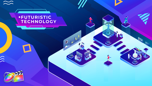 Futuristic Technology Isometric | Apple Motion & FCPX alt