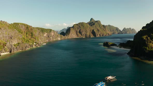 Seascape with Tropical Islands El Nido, Palawan, Philippines