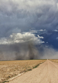 Twin gustnadoes rotate around this supercell's base in the midst of a dust storm from the - PhotoDune Item for Sale