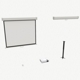 Projector and Screen - 3DOcean Item for Sale