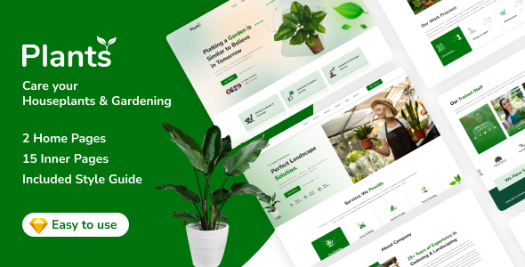 Plantstore – Gardening and Landscaping sketch Template