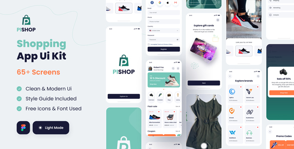 PiShop - Shopping App Figma UI Template