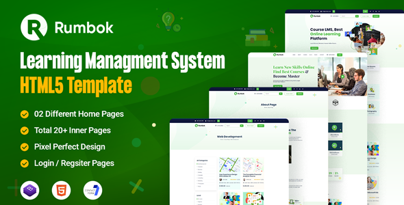 Rumbok - Learning Management System Bootstrap Template