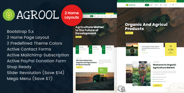 Agrool - Agriculture Farming HTML Template