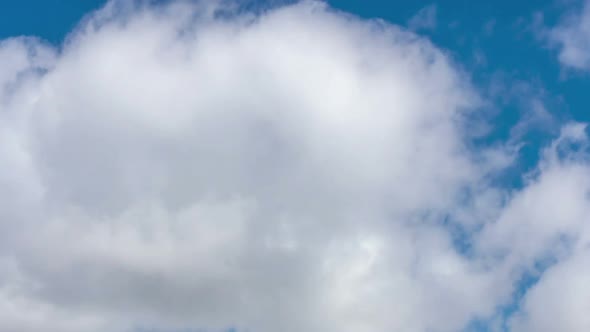 Time Lapse of Moving Clouds in Blue Sky