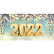 Abstract Holiday Christmas Light Banner With a Gold 2022. Vector - GraphicRiver Item for Sale
