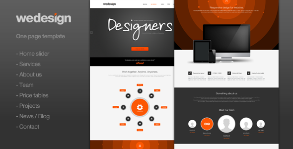 We Design - One page portfolio