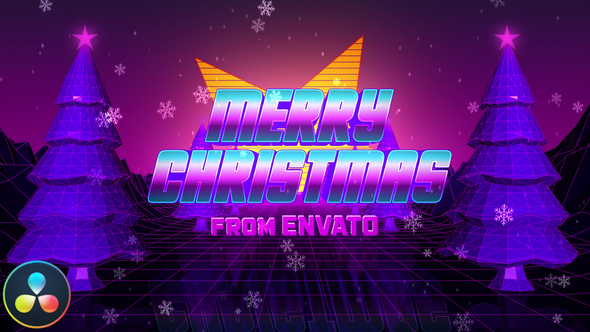 Retro 80s Christmas Wishes - DaVinci Resolve