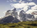 Landscape with snow capped Cuernos del Paine, Torres del Paine National Park, Chile - PhotoDune Item for Sale