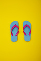 Pair of colourful flip-flops on sandy beach - PhotoDune Item for Sale