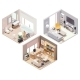 Vector Isometric Home Rooms with Furniture - GraphicRiver Item for Sale