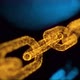 Blockchain crypto currency connected multi-function Golden chain particle closeup	 - VideoHive Item for Sale