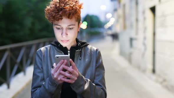 Young woman using smartphone