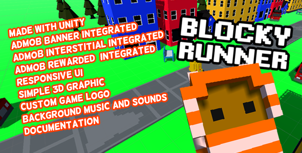 Blocky Runner - Android Game with AdMob