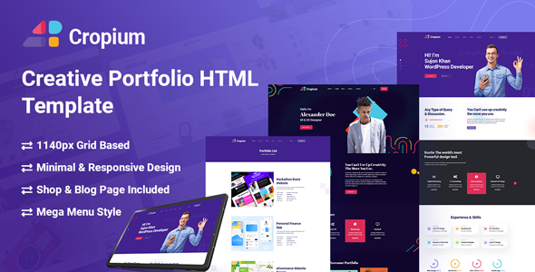 Cropium - creative Portfolio HTML Template