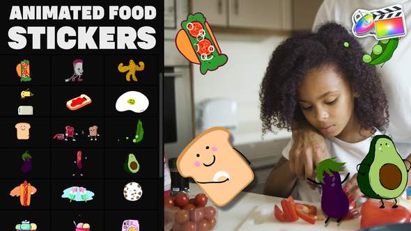 Animated Food Stickers for FCPX