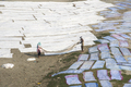 Drying cloth on banks of River Yanuma, Agra, India. - PhotoDune Item for Sale